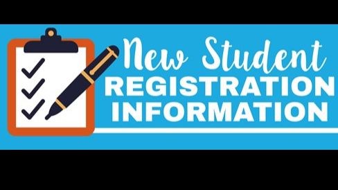 New Student Registration Information icon with clipboard and pen